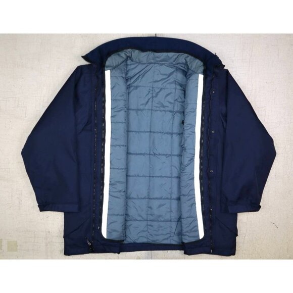 Vintage Nike 2XL Blue Hooded Windbreaker Jacket Full Zip Removable Liner 2-in-1 - Picture 3 of 16